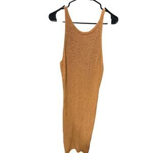 Long Caramel Knit Dress - Melrose with Love - L